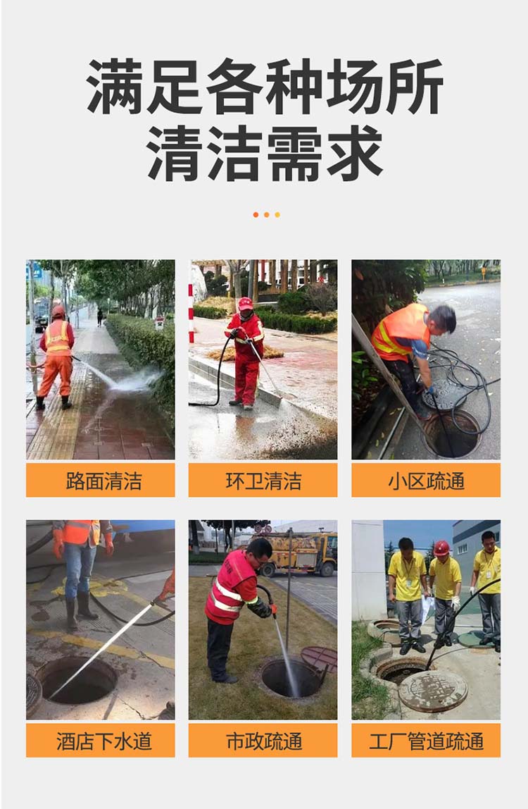 污水管道高压清洗机应用范围